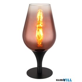   GLOBO 15552T1 LAVUS Asztali lámpa fém fekete matt, réz színű/átlátszó színátmene