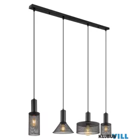   KIFUTÓ GLOBO 15648-4H JEDD Függeszték fém fekete, fémhálós fekete, 4xE27