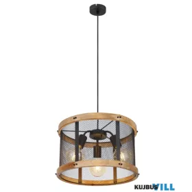   GLOBO 15661H1 JEANIE Függeszték  fém matt fekete, fa sötétbarna, fém matt fekete,