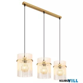   GLOBO 15698-3HM GORLEY Függeszték fém matt arany színű, fehér színű/átlátszó színát