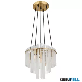   GLOBO 15698H2M GORLEY Függőlámpa, fém arany színű matt, fehér/átlátszó színátmenet