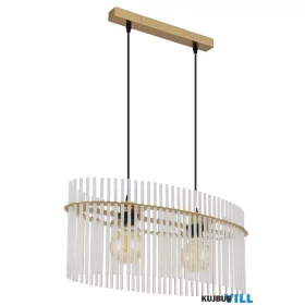   GLOBO 15698H3M GORLEY Függőlámpa, fém arany színű matt, fehér/átlátszó színátmenet