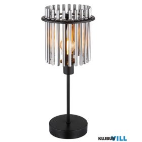   GLOBO 15698T GORLEY Asztali lámpa fém fekete matt, füstszínű üvegrudak, fekete P