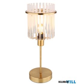   GLOBO 15698TM GORLEY Asztali lámpa fém matt arany színek, üvegrúd opál, átlátszó,