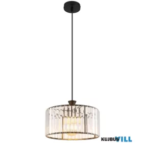   GLOBO 15742H JORDANA Függeszték fém fekete matt, átlátszó akril kristályok, feket