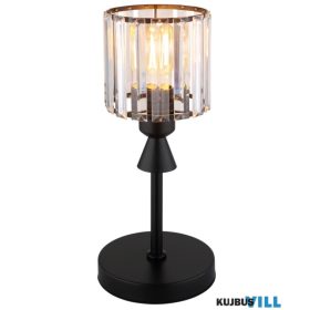   GLOBO 15742T JORDANA Asztali lámpa fém fekete matt, átlátszó akril kristályok, fe