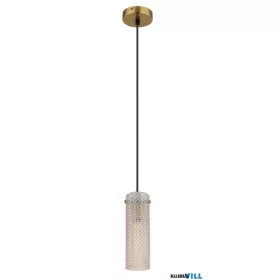   GLOBO 15775H KAROLO Függőlámpa, fém arany színű, borostyán színű üveg, kábel tex