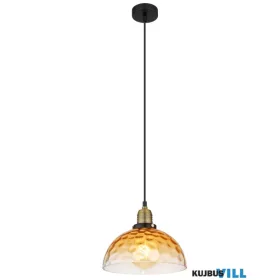   GLOBO 15786H1 SALVY Függeszték fém fekete matt, borostyán színű/átlátszó színátm