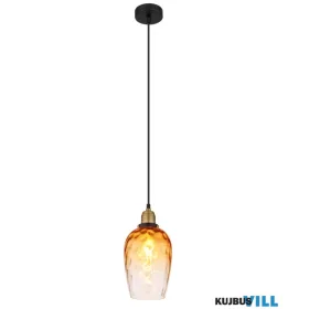   GLOBO 15786H2 SALVY Függeszték fém fekete matt, borostyán színű/átlátszó,1xE27.