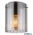 GLOBO 15904DS TULIVAR Mennyezeti lámpa sötétszürke fém, füstszínű, barázdált üveg, ø: 180mm, M: 230mm, 1x E27 40W 230V izzó nélkül
