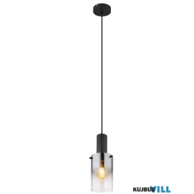   GLOBO 15907H FLORENTINA Függeszték fém fekete matt, füstszínű/átlátszó színátmenetes