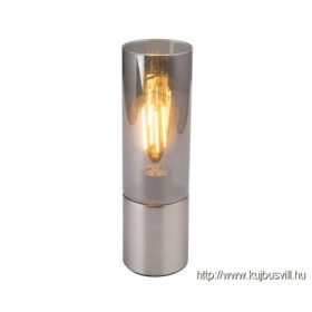   GLOBO 21000N ANNIKA Asztali lámpa nikkel  matt, üveg füstszínű, érintőkapcsoló k