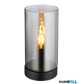   GLOBO 21002T OLLY Asztali lámpa fém fekete matt, füstszínű  üveg, billenőkapcs