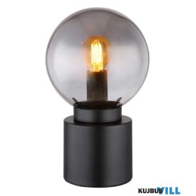   GLOBO 21003B MARKA Asztali lámpa fém fekete matt, füstszínű  üveg, billenőkapcs