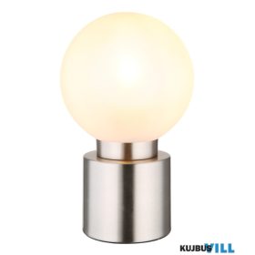   GLOBO 21003N MARKA Asztali lámpa fém nikkel matt, üveg fehér, szaténozott, bill