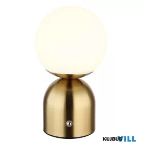   GLOBO 21006M JULSY Asztali lámpa fém sárgaréz, műanyag fehér,fehér PVC kábel, é