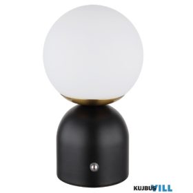   GLOBO 21006S JULSY Újratölthető asztali lámpa fém fekete matt, fém sárgaréz , m