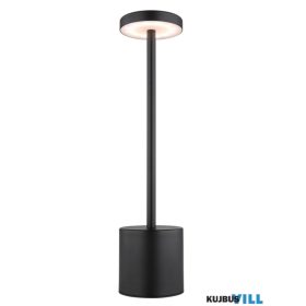   GLOBO 21019B POLINA Újratölthető asztali lámpa fém fekete,műanyag fehér,kábel PV