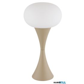   GLOBO 21027SA LULA Asztali lámpa, fém homokszínű matt, üveg fehér, kábel PVC fe