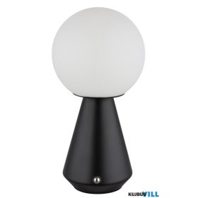   GLOBO 21029S SORA Asztali lámpa, fém fekete, akril fehér, érintéses be/ki kapc