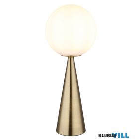   GLOBO 21031M PINPAL Asztali lámpa fém sárgaréz színű matt, üveggömb fehér színű,