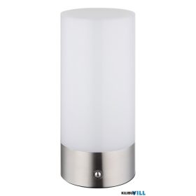   GLOBO 21040RGB LEX Asztali lámpa fém nikkel matt, műanyag fehér, kábel PVC fehé