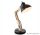 GLOBO 21504 TONGARIRO Asztali lámpa fa betét, fém fekete, kábel 1,5 m, Schalter,MxSzxH:320x160x450 exkl. 1xE27 40W 230V