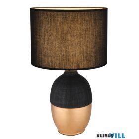   GLOBO 21627B VALENTINO Asztali lámpa fekete kerámia, arany színű kerámia, fekete te