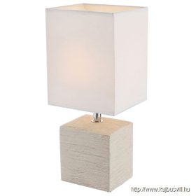   GLOBO 21675 GERI Asztali lámpa kerámia bézs, textil fehér,  LxBxH:130x110x290