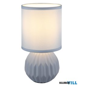   GLOBO 21730B SYLAS Asztali lámpa, kerámia kék, textil kék, kábel PVC fehér, bil