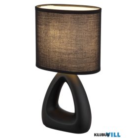   GLOBO 21731S TRIANGLE Asztali lámpa, kerámia fekete, textil fekete, kábel PVC feke
