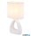 GLOBO 21731W TRIANGLE Asztali lámpa, kerámia fehér, textil fehér, kábel PVC fehér,