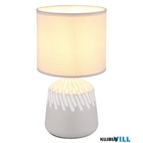   GLOBO 21733AS RELA Asztali lámpa, kerámia hamu színű, textil hamu színű, kábel