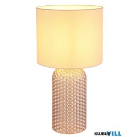   GLOBO 21735CH SOFIA Asztali lámpa, üveg pezsgő színű, textil pezsgő színű, kábel