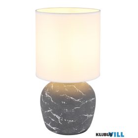   GLOBO 21739G MARBLE Asztali lámpa, kerámia szürke, textil fehér, kábel PVC fehér