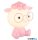 GLOBO 21760P SHEEPY Asztali lámpa, műanyag rózsaszín/fehér, kábel PVC fehér /100