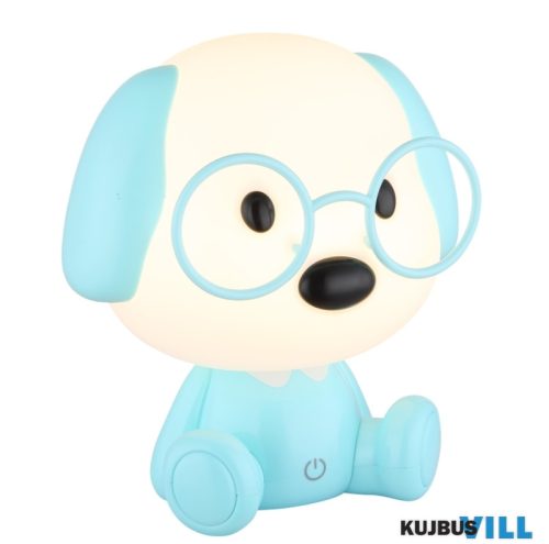 GLOBO 21761B PUPPY Asztali lámpa, műanyag kék/fehér, kábel PVC fehér, érintéses