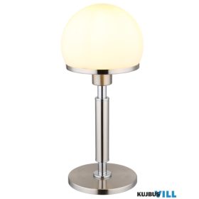   GLOBO 21954C HAKU Asztali lámpa fém nikkel matt, fém krómozott, fehér színű üv