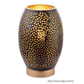   GLOBO 24002S NARRI Asztali lámpa fém fekete-arany színben. Ø150, H:230, exkl. 1