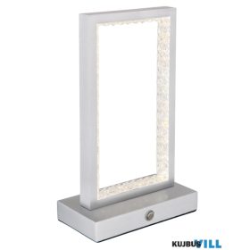   GLOBO 24008A SAMEGA Újratölthető asztali lámpa alumínium matt, átlátszó akril, k