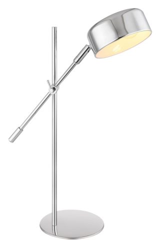 GLOBO 24099TC GIANNA Asztali lámpa fém króm váz, fém króm búra, műanyag  szatén izzóvédővel. A fej állítható.  HxSzxM: 42