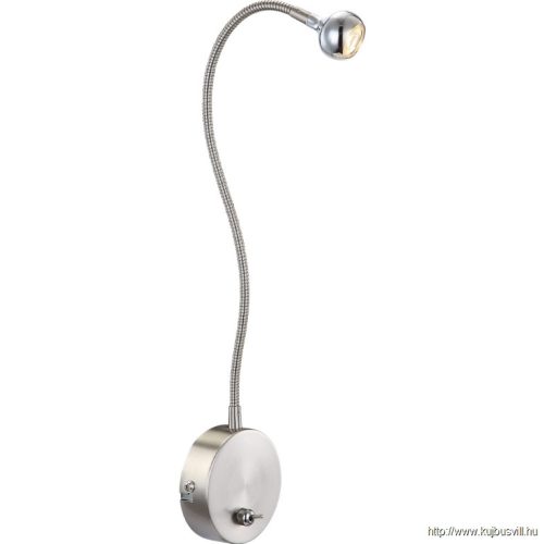 GLOBO 24109W SERPENT Falikar szatén króm, BxH:410x520, tartozék: 1xLED 3W 3,6V, 1