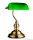 GLOBO 24934 ANTIQUE Asztali lámpa bronz váz, zöld üveg búrával. LxBxH:250x190x360, exkl. 1xE27 60W 230V