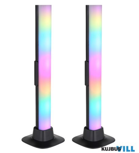 GLOBO 25895SH POLLIVER Asztali lámpa műanyag fekete matt,opál, kábel PVC, nyomáskapcsoló,szabályozható,RGB színváltó,fixálh