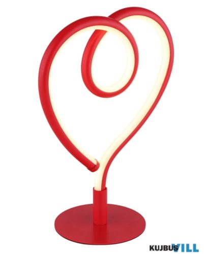 GLOBO 28054R AMORE Asztali lámpa, fém piros matt, alumínium piros matt, sziliko