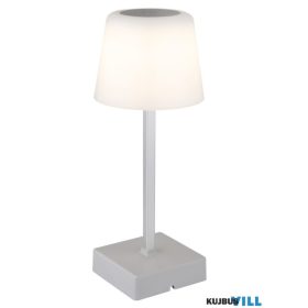   GLOBO 28061SI XAYDEN Asztali lámpa, műanyag/alimínium ezüst/fehér, érintéses be/k