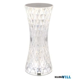   GLOBO 28073 GIXI Újratölthető asztali lámpa műanyag átlátszó kristály hatású,