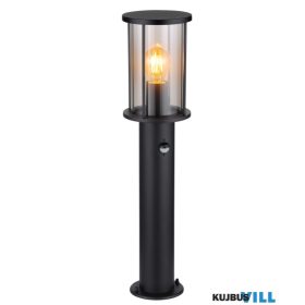   GLOBO 31362S GRACEY Kültéri könnyű rozsdamentes acél fekete matt, füstszínű  üve