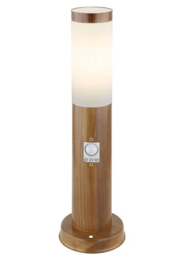 GLOBO 3158SW BOSTON Kültéri állólámpa fém fa mintázattal, műanyag opál búrával. Mozgásérzékelő (  Sensor:90°, Hatótáv::