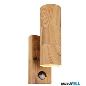   GLOBO 3201-2WS STYLE Kültéri konnyű rozsdamentes acél fa megjelenés, átlátszó üve